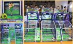 Metal Material Football Shooting Machine / Soccer Game Machine