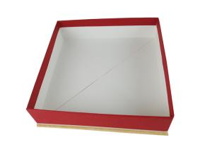 Wholesale Foldable Cardboard Box Double Layers Paper Material Red Color Printed Corrugated Box Packaging from china suppliers
