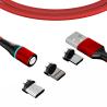 Buy cheap 3A 5A 3 In 1 Braided Charging Cable LED Magnetic USB Type C Fast Charging from wholesalers