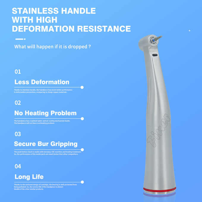 200000rpm Dental Handpiece Unit Red Ring Mini Head High Torque Electric 1/5 Dental Handpiece