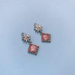 Wholesale Fashion Gold Silver Square Rhinestone Bra Bow Pendant Charm from china suppliers