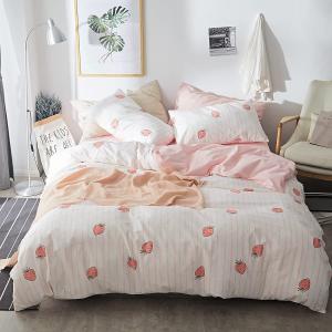 Wholesale 100% Cotton Duvet Cover Set Kawaii Strawberry Quilt Cover for Baby Crib in Bedroom from china suppliers