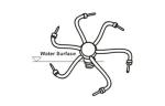 Pirouette Rotating Fountain Nozzle Heads , Garden Water Nozzle
