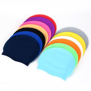 Wholesale Odorless Watertight Silicone Swimming Hats For Long Hair Drying from china suppliers