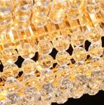 JYLIGHTLING Luxurious Golden Living Room And Dining Room Round Crystal Lamp LED