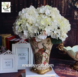 Wholesale UVG FHY22 White decorative fabric flower artificial hydrangea for wedding table decoration from china suppliers