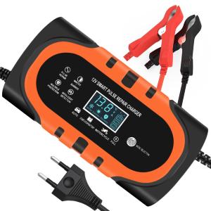 Wholesale 12V 10A Pulse Repair Smart Fast Charger Lead-Acid Battery Charger for Auto Motorcycle ABS Material Performance Charger from china suppliers