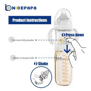 Wholesale NICE PAPA Anti Colic 8 Oz Glass Milk Bottles Medium Flow 240ML For Baby Feeding from china suppliers