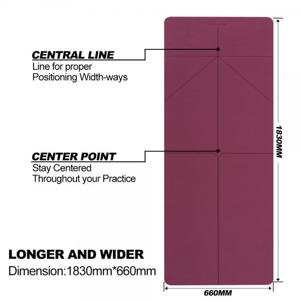 Quality Lightweight Thermoplastic Elastomer Yoga Mat / Printed Pvc Free Yoga Mat for sale