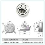 Silver Impact Resistance Cam Latch Lock , Stainless Steel Flush Slam Latch