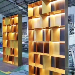 Wholesale TUV Rustproof Office Metal Display Cabinets Hairline Bead Blasted Finish from china suppliers
