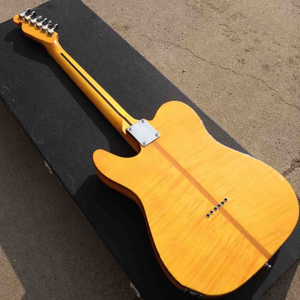 Custom Prince HS Anderson Hohner Madcats Mad Cats Amber Yellow Flame Maple Top Electric Guitar