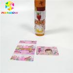Pink Adhesive Stickersshrink Wrap Sleeves PVC Material Custom Printed For Bottle