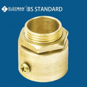 Wholesale 1 2 BS Brass Fittings Conduit Male Adaptor With Screw C/W Locknut from china suppliers