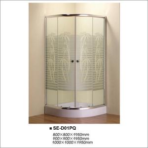 Wholesale Quadrant Sliding Door Shower Enclosures Coconut Tree Cross Strip Design from china suppliers