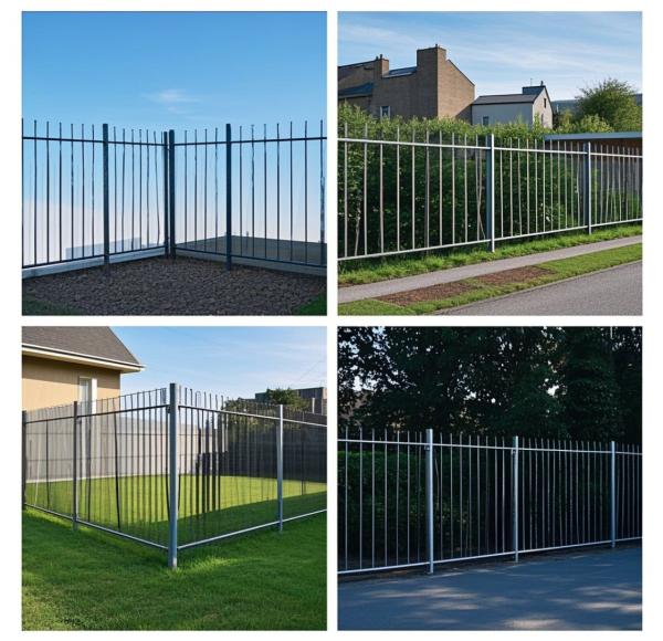 Security Galvanized Steel Fence Panels Wall Fence Corrosion Resistance Custom