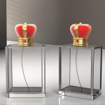 Gold Crown Shaped Luxury Zamak Perfume Caps For Fea 15 Perfume Glass Bottles