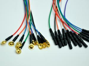 China Replaceable Digital EEG Ag/Agcl Gold And Sintered Cup EEG Electrodes And EEG Cables on sale