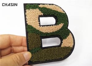 Wholesale Camouflage Letter Chenille Towel Patches Sew - On Backing 4.5&quot; Tall from china suppliers