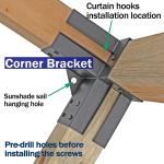 Metal Steel Q235B Wood Support Pergola Kits for Outdoors Patio Design from