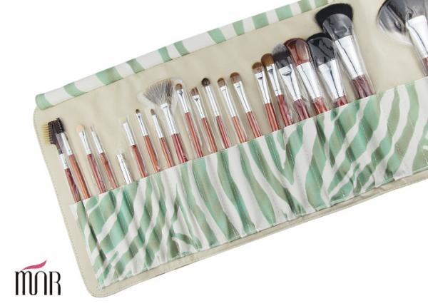 Quality Full Foundational Makeup Brush Kits With Green Pu Leather  And Long Rope for sale