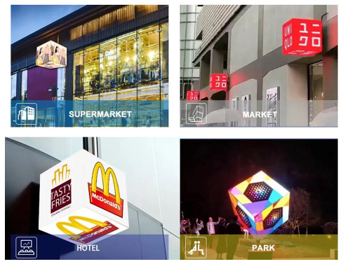 Indoor P2.5 Full Color SMD2121 High Brightness 4 Side Seamless Magic Cube LED Display