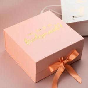 Wholesale Personalized Wedding Welcome Gift Bridal Party Favor Box Magnetic Closure Box With Satin Ribbon from china suppliers
