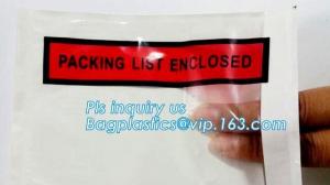 Wholesale PP film 178*140mm invoice enclosed packing list envelopes, DHL Shipping pockets for waybill, A4 size plastic packing lis from china suppliers