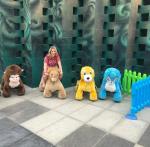 Hansel amusement park games kiddie electric ride on walking animals