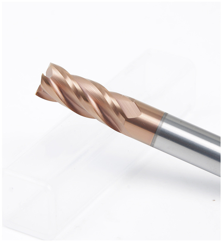 Tungsten Carbide 4 Edge Flat Bottom End Mill For Steel CNC Machining Center
