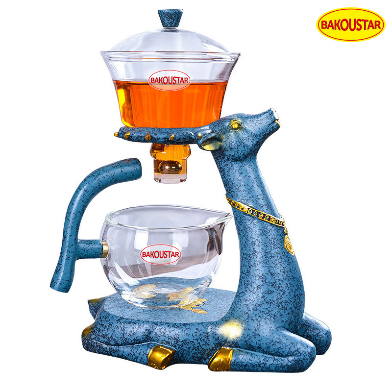300ml Transparent Deer Type Heat Resistant Glass Teapot