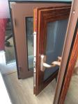 Wood Grain Aluminium Window Extrusions Waterproof Delicate Smooth Surface