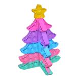 3D Large Tie Dye Christmas Tree Fidget Toy Cute Anxiety Popper Game Gift For Kid
