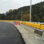 CE Standard Rotary Guardrail EVA Anti Climb Roller Barrier for Roadway Safety