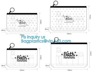 Wholesale zipper slider swimwear packaging bags, pvc pouch glitter clear plastic vinly k bag, biodegradable pvc plastic slid from china suppliers