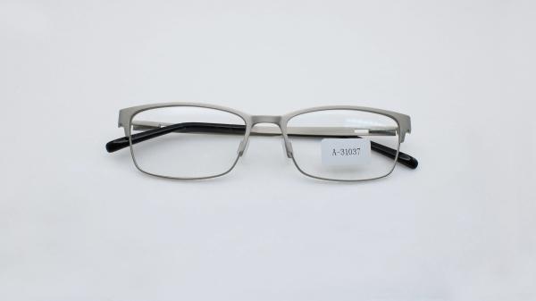 Men's Daily business reading glasses matte silver color optical frame light