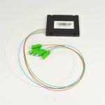 High Reliability 1x4 Fiber Optic Splitter 4 Way PLC PON 0.9mm ABS Box Compact