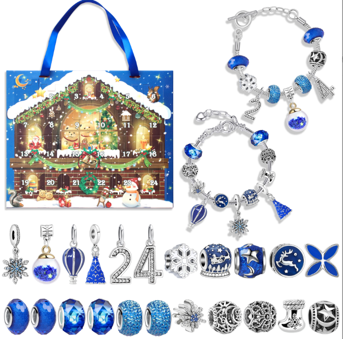 Christmas Gift Box Blind Box Toys for 14 Years up Baby Toys DIY Advent Calendar Bracelet