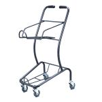 Japan Style 2 Tier Mini Shopping Basket Trolley Cart With 4 Wheels
