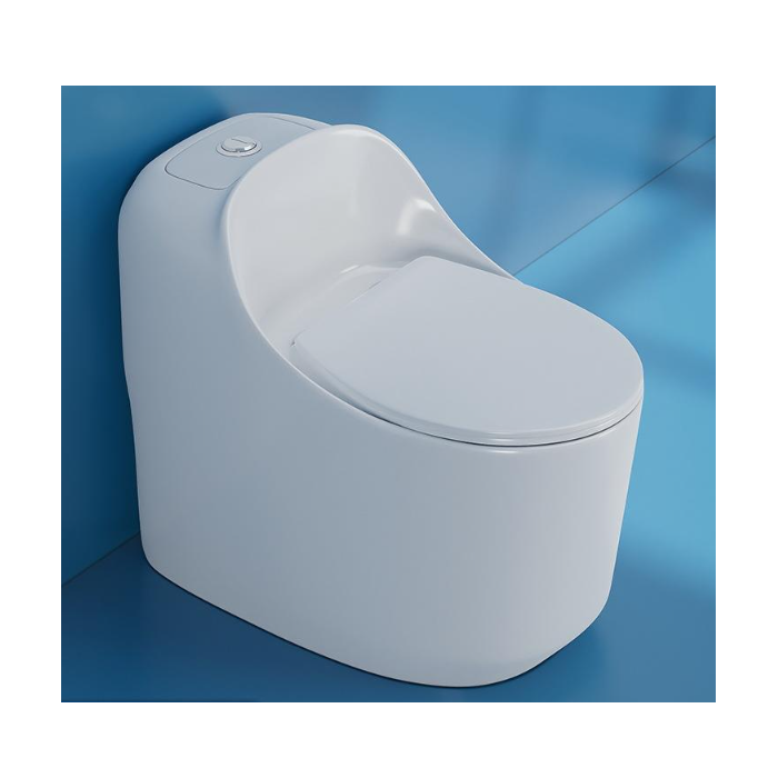 Slowly Closing Seat Cover One-Piece Elongated Non-Electric Toilet for American Market