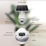 15600mAh Battery 4G Solar Security Camera 2MP 4X Digital Zoom Solar CCTV Camera