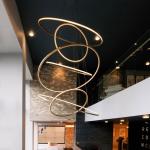 Cicle Chandelier Loft in the Hall Living Dining Room Gold Staircase Ring Pendant