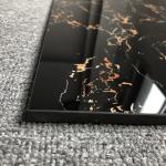 Chic Black and Gold Marble Bathroom Floor Ceramic Tiles for Floor Wall Skirting