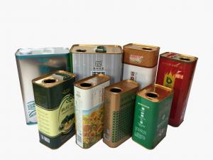 Wholesale 4L Square Olive Oil Tin Cans 135g Large Rectangular Tin Containers from china suppliers