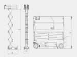 7.8 Meters Wide 4 Wheel Drive Scissor Lift Equipment Low Energy Consumption