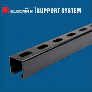 China Black Epoxy Power 2.6mm Slotted U Channel Strut 41 X 41 on sale