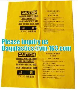 Wholesale China supplier manufacturing custom printed safety white transparent jumbo plastic garbage packaging asbestos waste bag from china suppliers