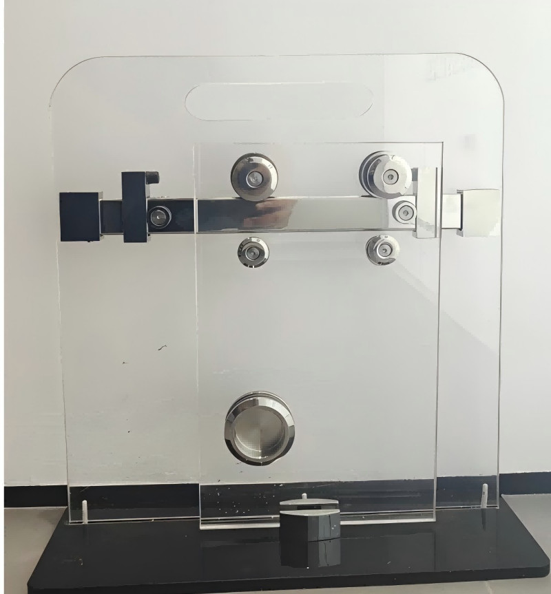 Hidden Non Punching Shower Door Pull Stainless Steel Round Easy Replacement