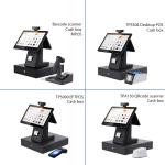 Dual Screen POS System Cash Register With 80mm Thermal Printer