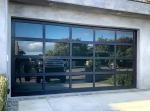 Automatic Folding Aluminum Sectional Door High Safety Overhead Tempered Glass